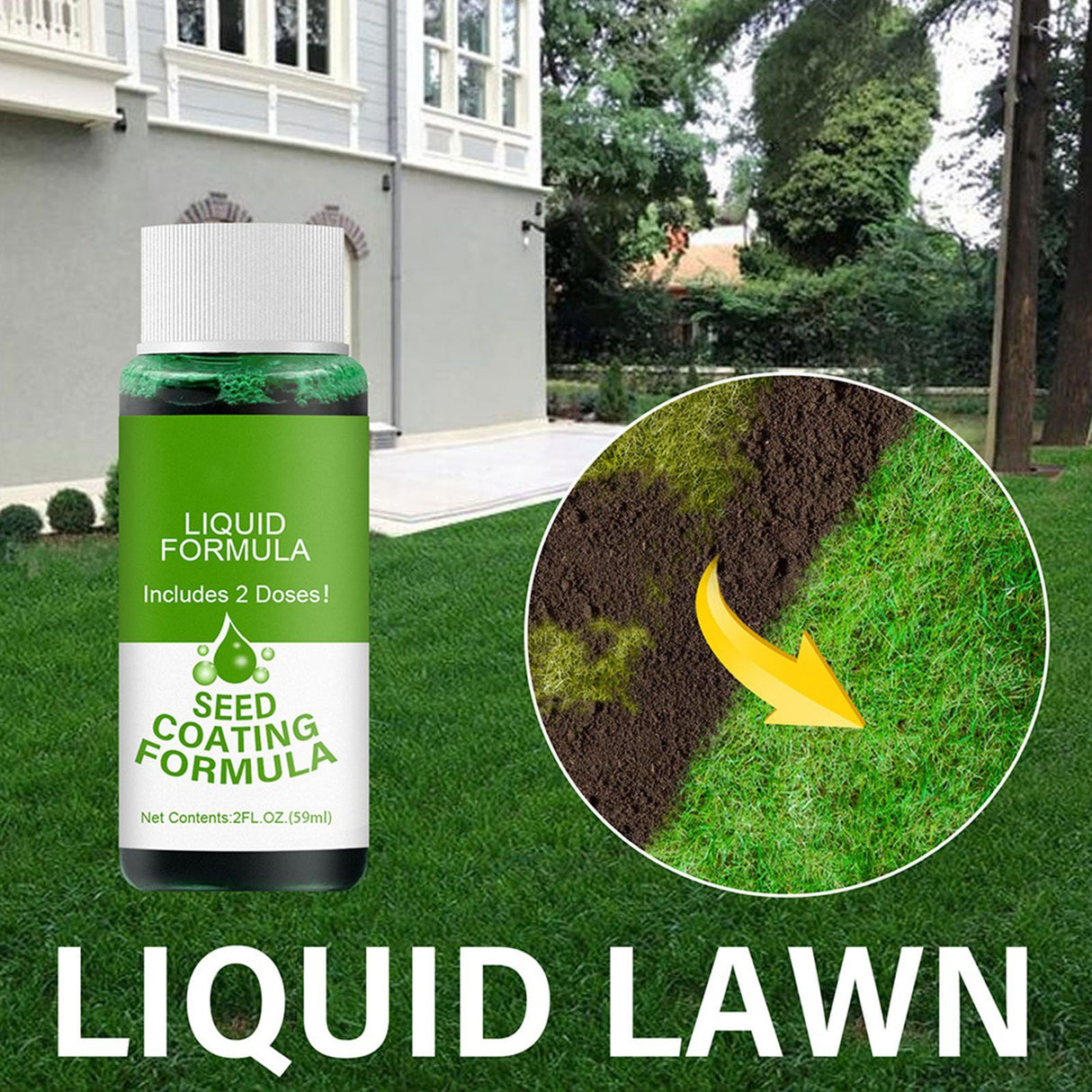 2 Pack Lawn Liquid Home Garden Courtyard Lawn Greening Agent