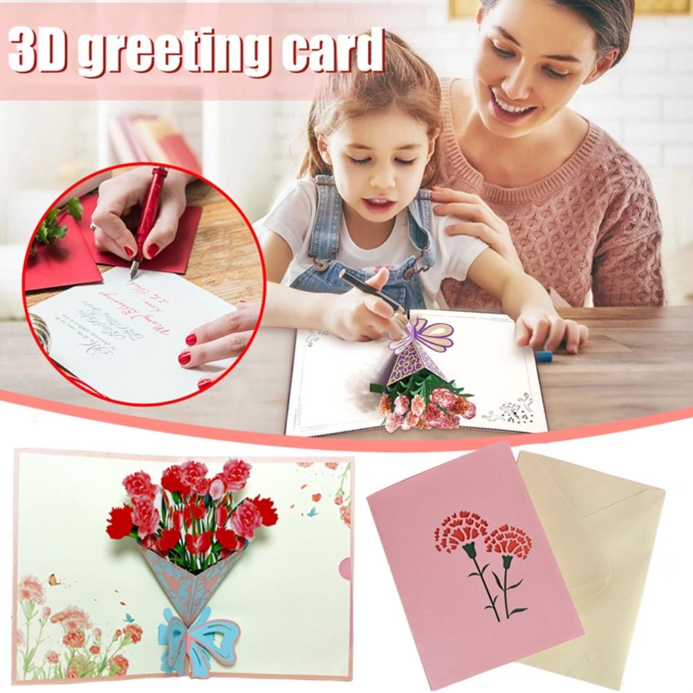 Happy Mother's Day 3D Up Card Spring Gardening Flower Theme Gift for Mom Wife