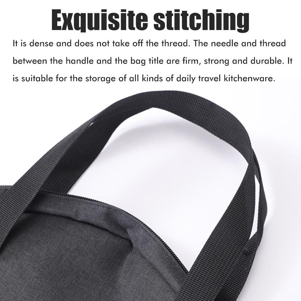 Outdoor Grill Pan Storage Bag Grilling Pan Zippered Pouch Bag for Steaks Grilled Pan Outdoor Camping Picnic Cookware Storage Bag