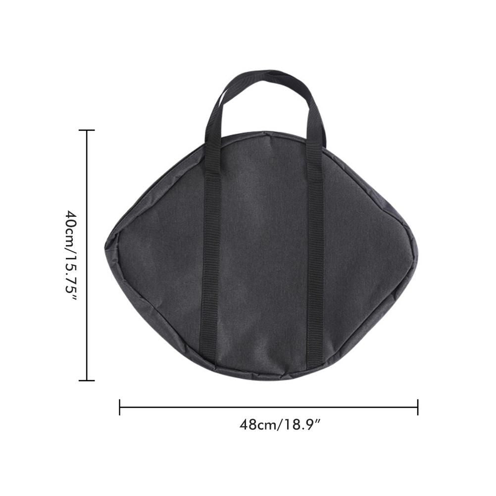 Outdoor Grill Pan Storage Bag Grilling Pan Zippered Pouch Bag for Steaks Grilled Pan Outdoor Camping Picnic Cookware Storage Bag