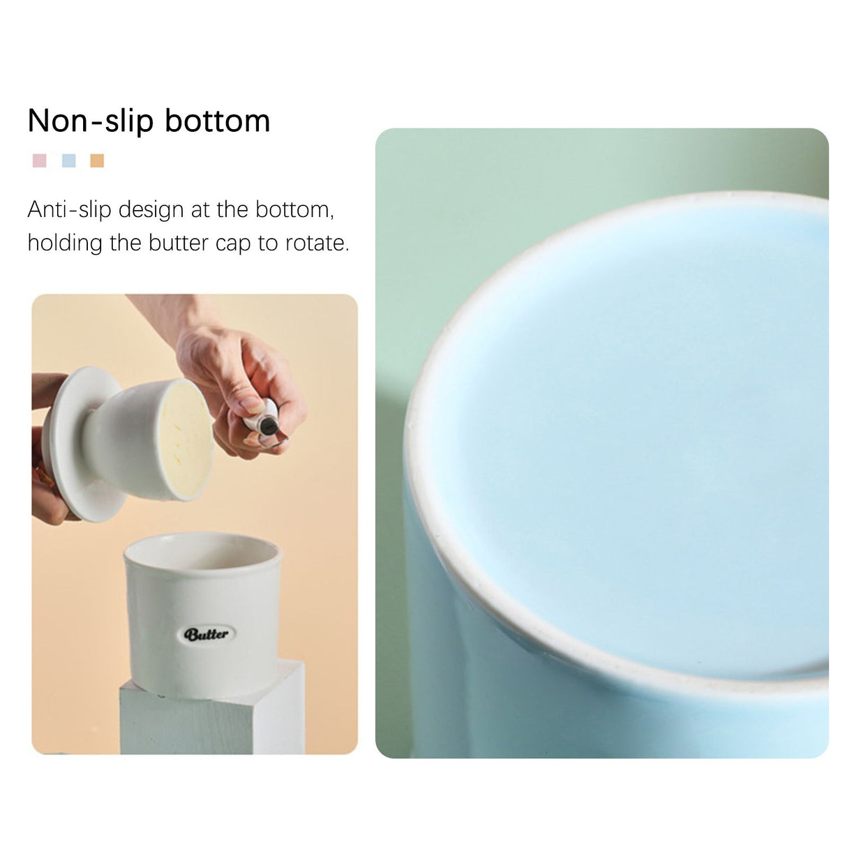 Ceramic Butter Keeper Multipurpose Large Capacity Safe Eco Friendly Ceramic Butter Tank
