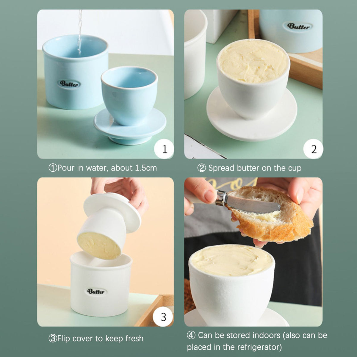 Ceramic Butter Jar Cheese Jar
