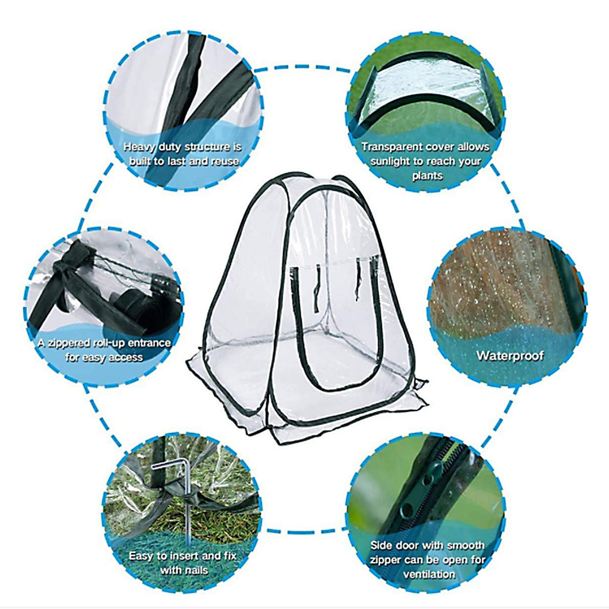 Foldable Portable Mini Home Garden Greenhouse Succulent Flower Warm Cover Windproof Rainproof Greenhouse