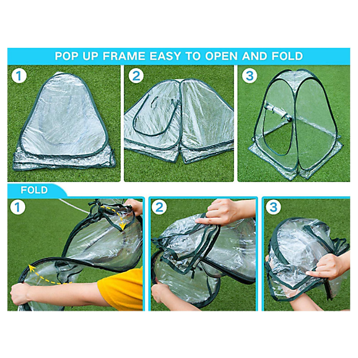 Foldable Portable Mini Home Garden Greenhouse Succulent Flower Warm Cover Windproof Rainproof Greenhouse