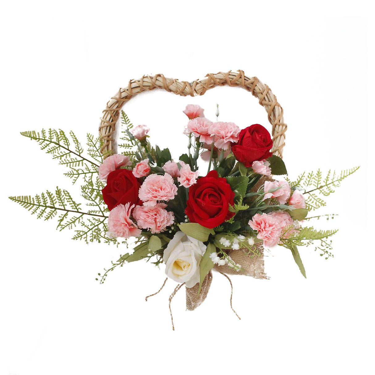 Spring Tulips Red Roses Carnations Love Wreaths Wall Hanging Door Decoration Valentine's Day Mother's Day Gift