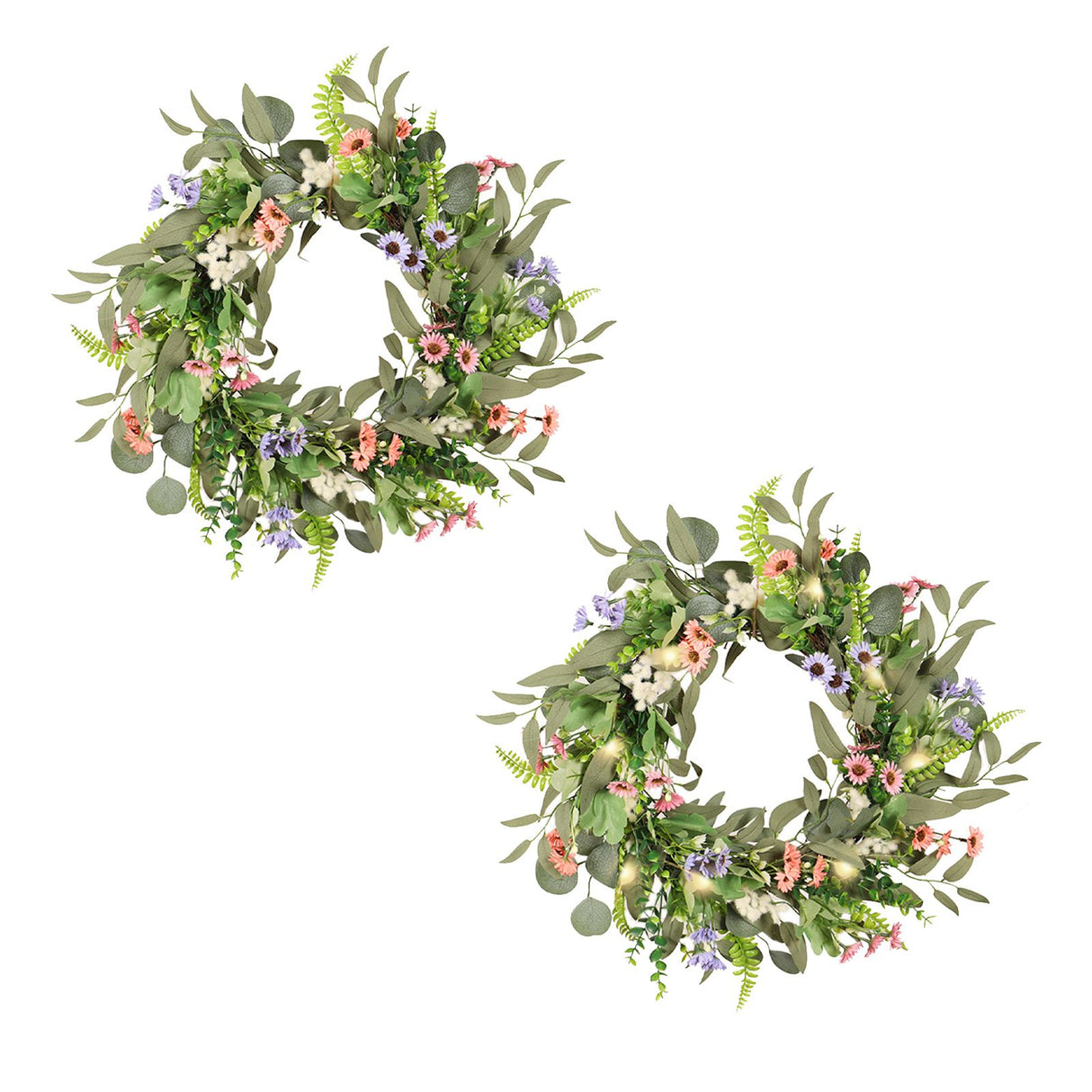 Simulation Flower Wreath Eucalyptus Daisy Wreath Wedding Home Decoration