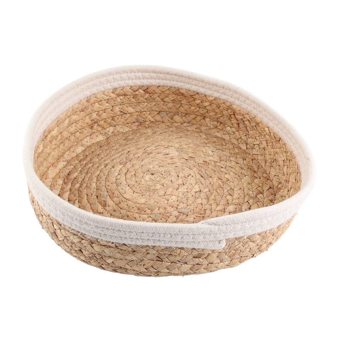 Woven Storage Basket Cloth Lining Rectangular Decorative Organizer Bins for Clothes Toy