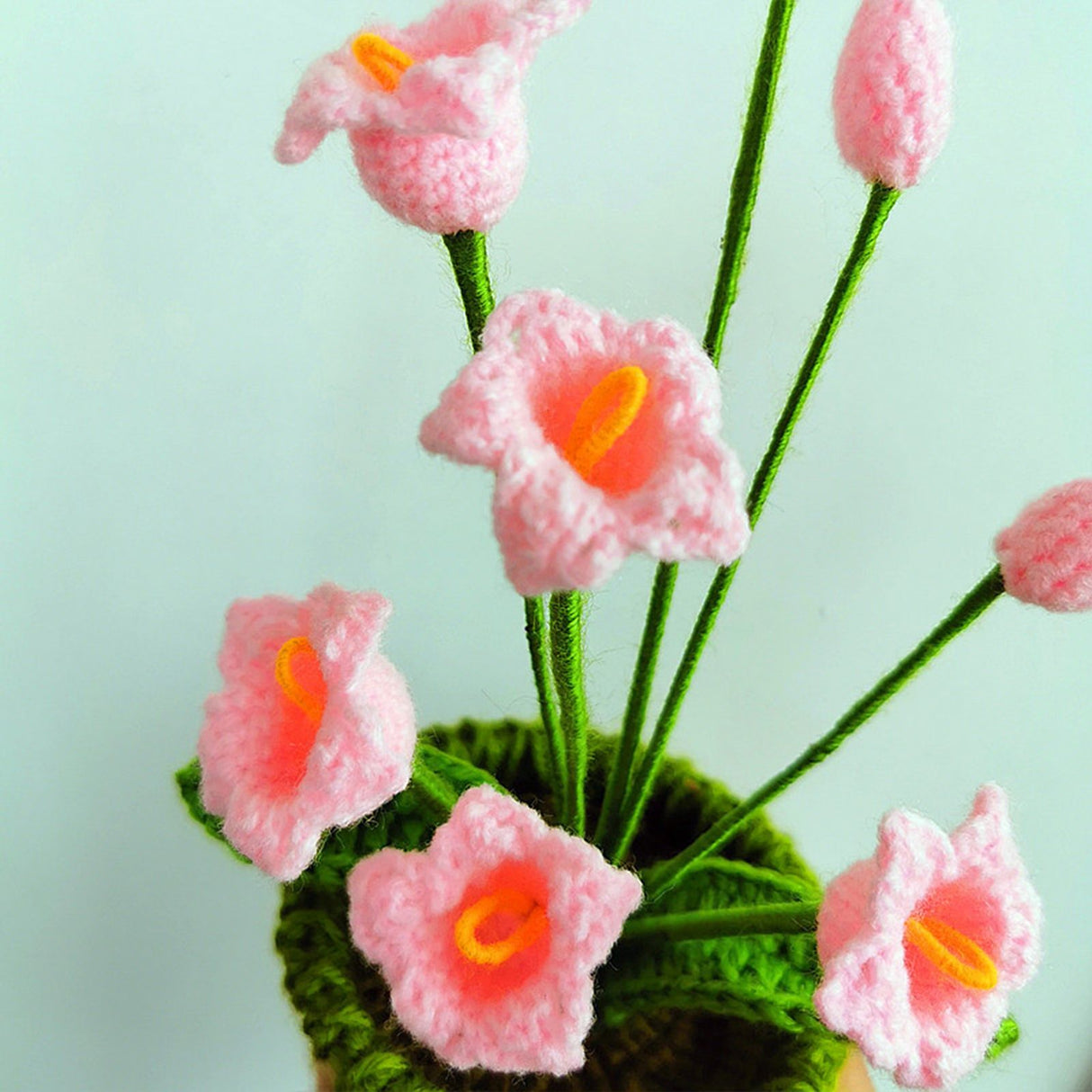 Artificial Sunflower Hand Woven Yarn Simulation Flower Potting Indoor Decoration