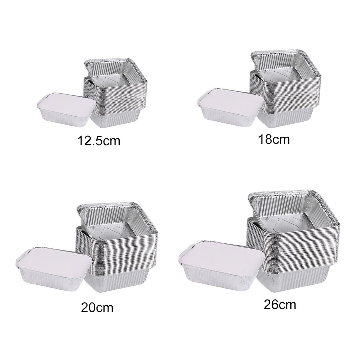 Disposable Tin Foil Box with Lid Outdoor Barbecue Baking Oven Tin Foil Bowl