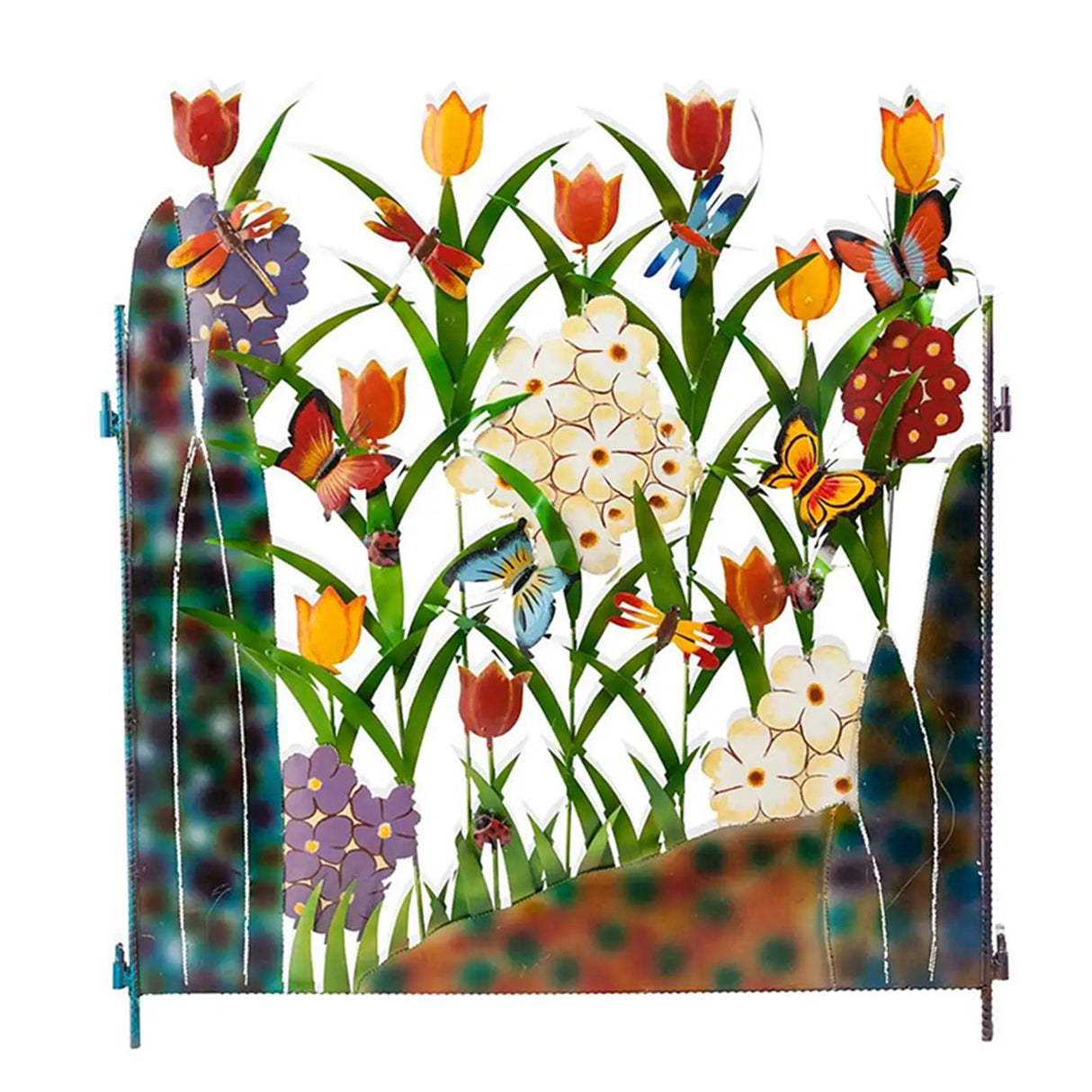 Garden Fence Border Iron Flower Decorative Garden Fencing Panel for Dog Yard Patio Outdoor