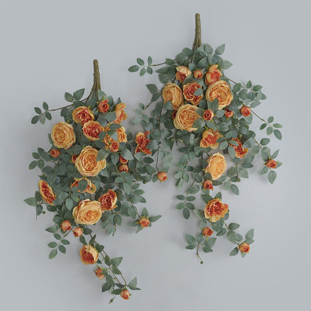 Door Head Cover Decoration Fake Rose Vine Window Landscaping Simulation 22 Head Austin Rose Wall Hanging Flowers