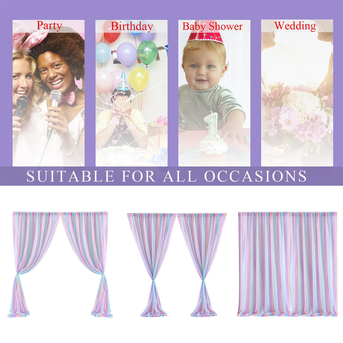 Wedding Arch Draping Fabric Background Decorative Wedding Curtain Wedding Party Props