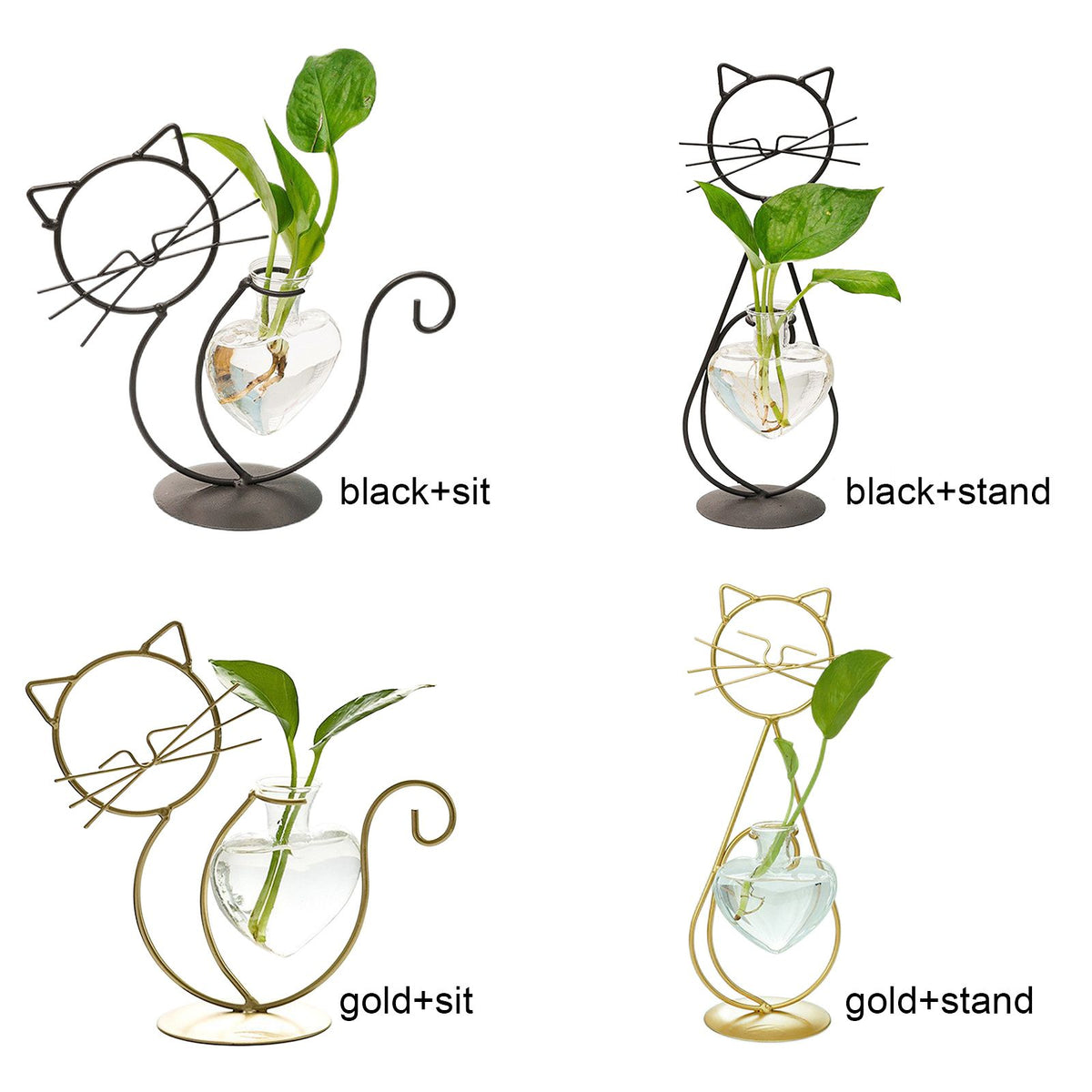 Simple Cat Iron Flower Ware Hydroponic Flower Arrangement Vase