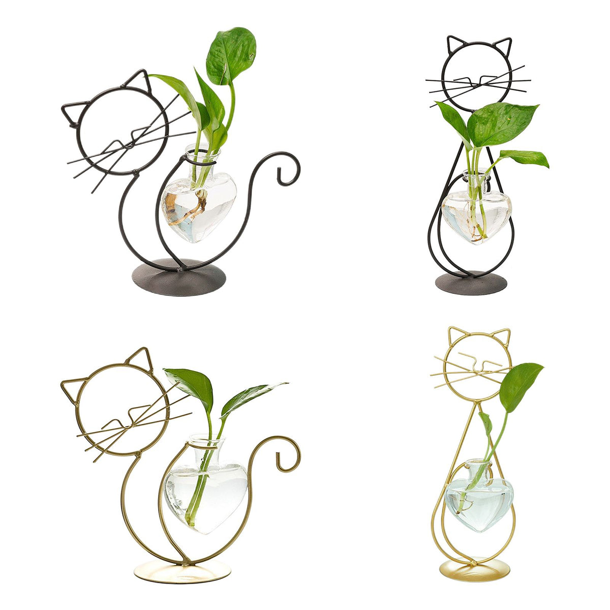 Simple Cat Iron Flower Ware Hydroponic Flower Arrangement Vase
