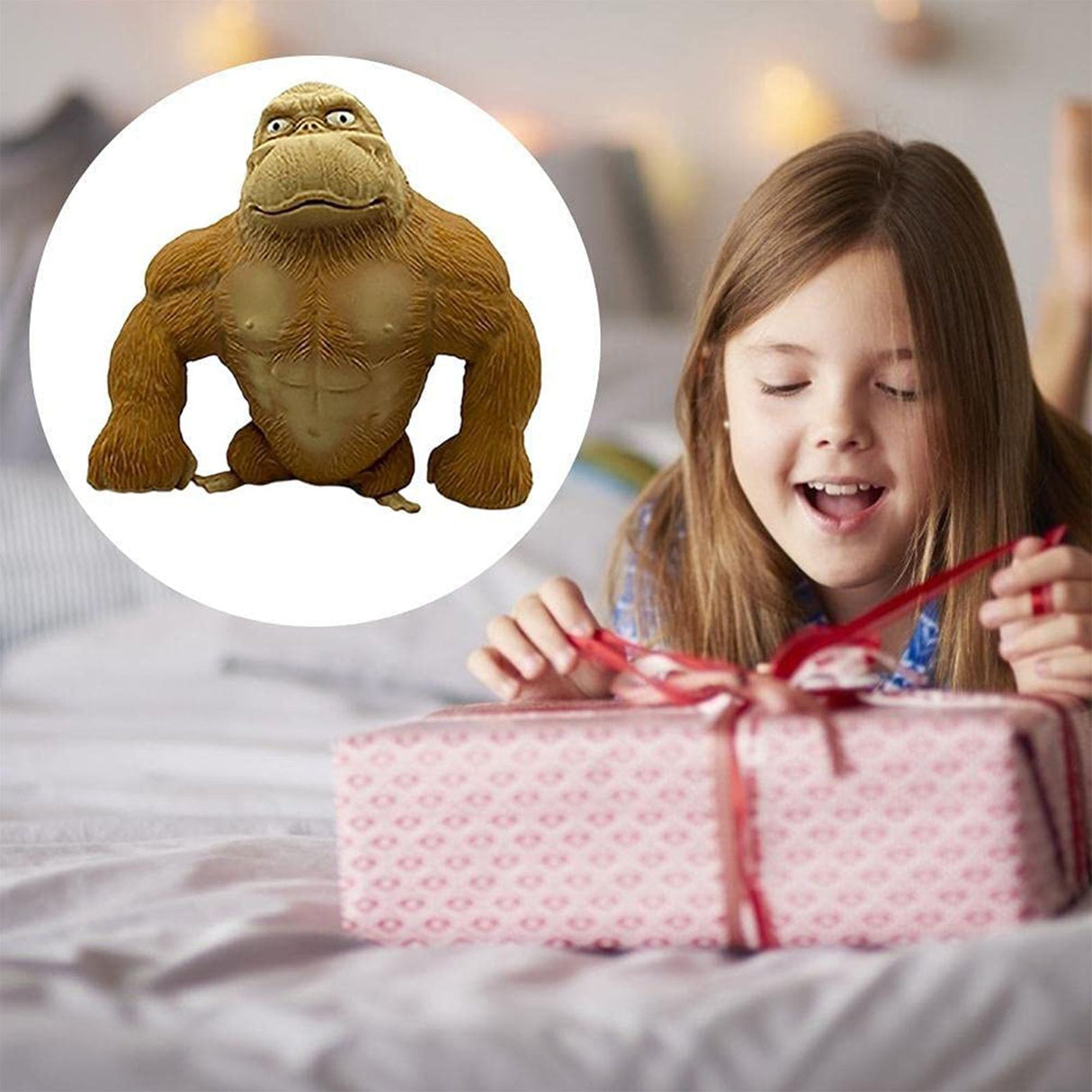 Realistic Soft Latex Gorilla Doll Toys Cute Gorilla Latex Toy Cartoon Toy for Birthday