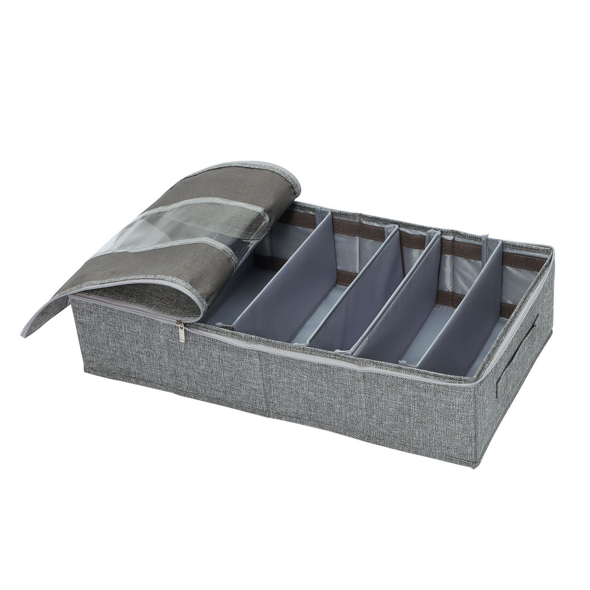 Washable Cotton Linen Six Grid Shoe Box