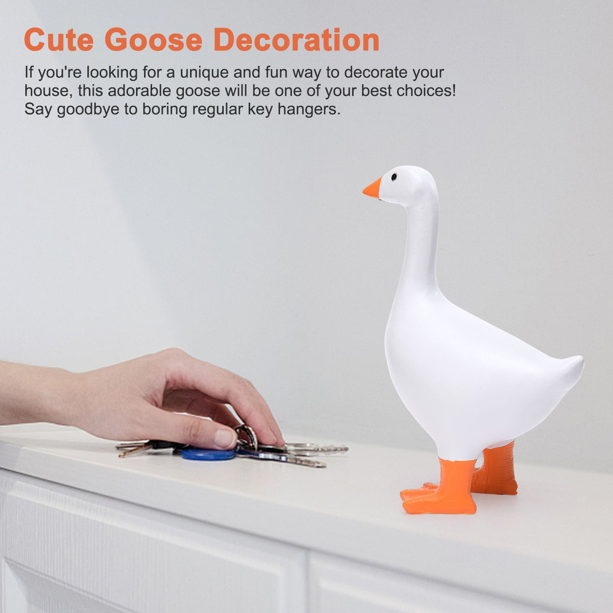 Duck Shaped Resin Crafted Magnetic Pendulum Decoration Keychain