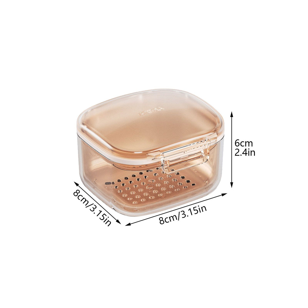 Three Layer Braces Case Denture Retainer Orthodontic Organizer Drainage Layered Portable Denture Bath Cup
