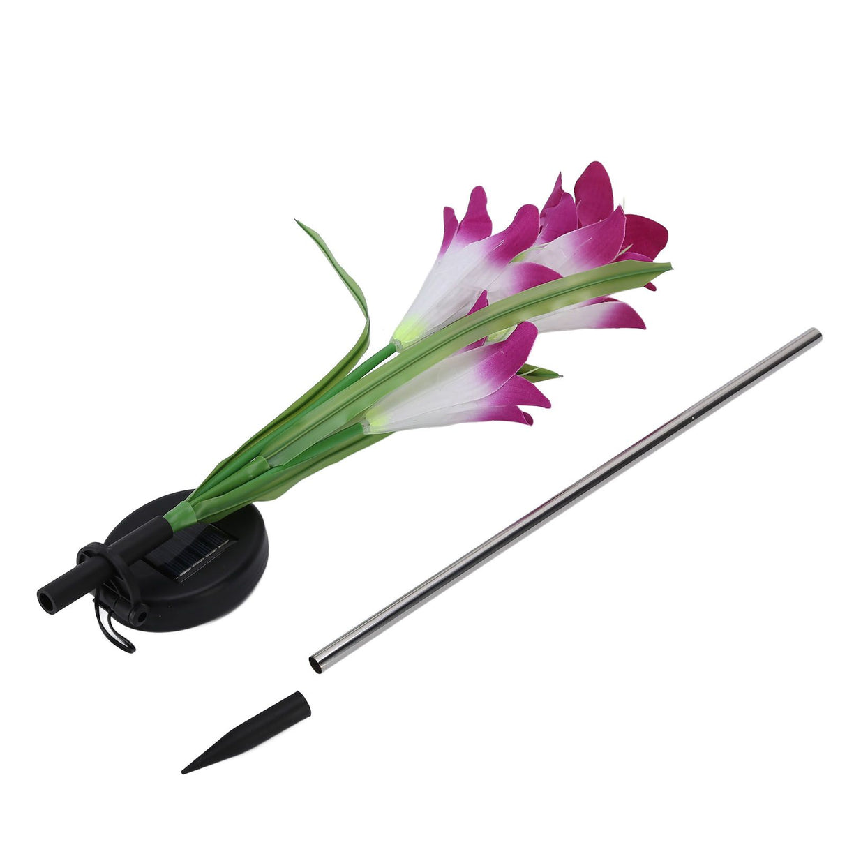 Solar Powered Flower Lights Waterproof Outdoor Solar Garden Stake Lights for Garden Patio BackyardPurple Color