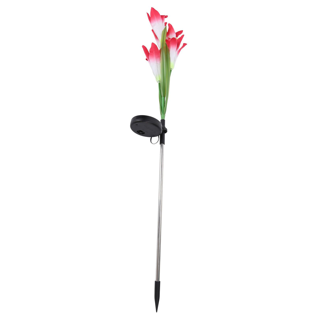 Solar Powered Flower Lights Waterproof Outdoor Solar Garden Stake Lights for Garden Patio Backyard(Pink White )