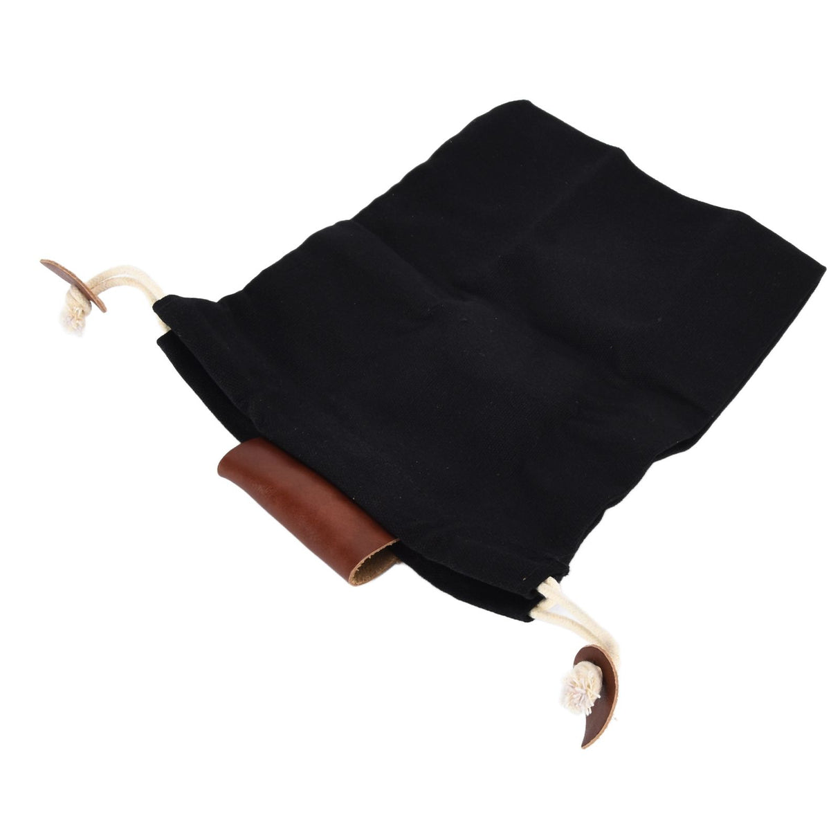 Leather Canvas Foraging Pouch Belt Fruit Picking Bag for Camping Fruit CollectingBlack