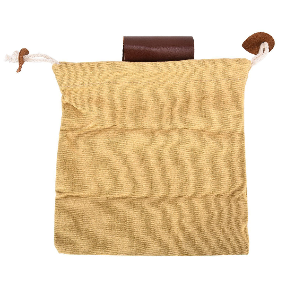 Leather Canvas Foraging Pouch Belt Fruit Picking Bag for Camping Fruit CollectingKhaki