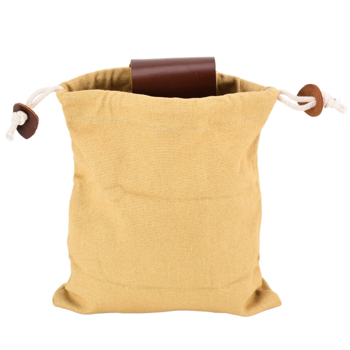 Leather Canvas Foraging Pouch Belt Fruit Picking Bag for Camping Fruit CollectingKhaki