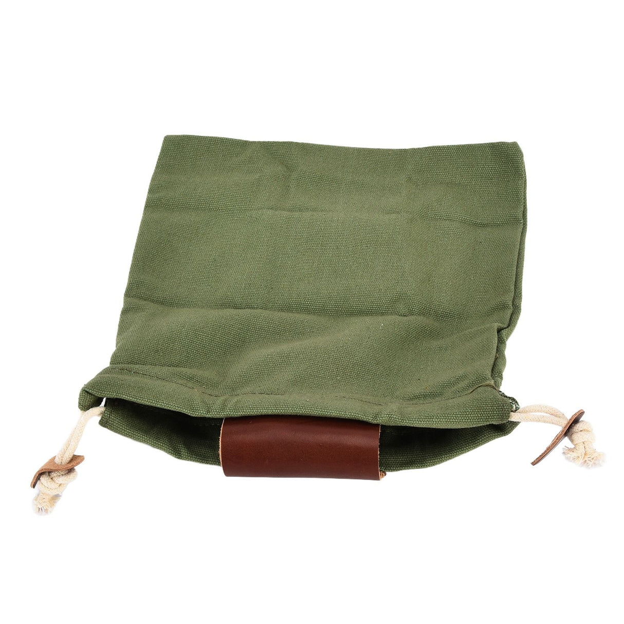 Leather Canvas Foraging Pouch Belt Fruit Picking Bag for Camping Fruit CollectingArmy Green