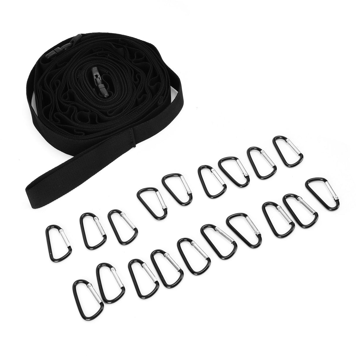 Outdoor Camping Lanyard Hanger with 19 Loops Campsite Storage Strap for Hanging Camping Equipment