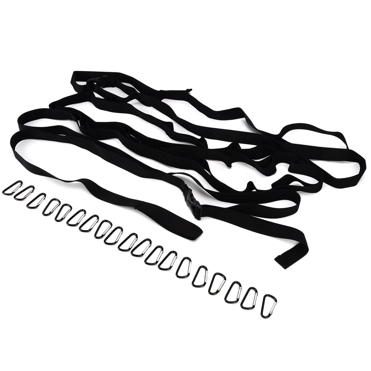 Outdoor Camping Lanyard Hanger with 19 Loops Campsite Storage Strap for Hanging Camping Equipment