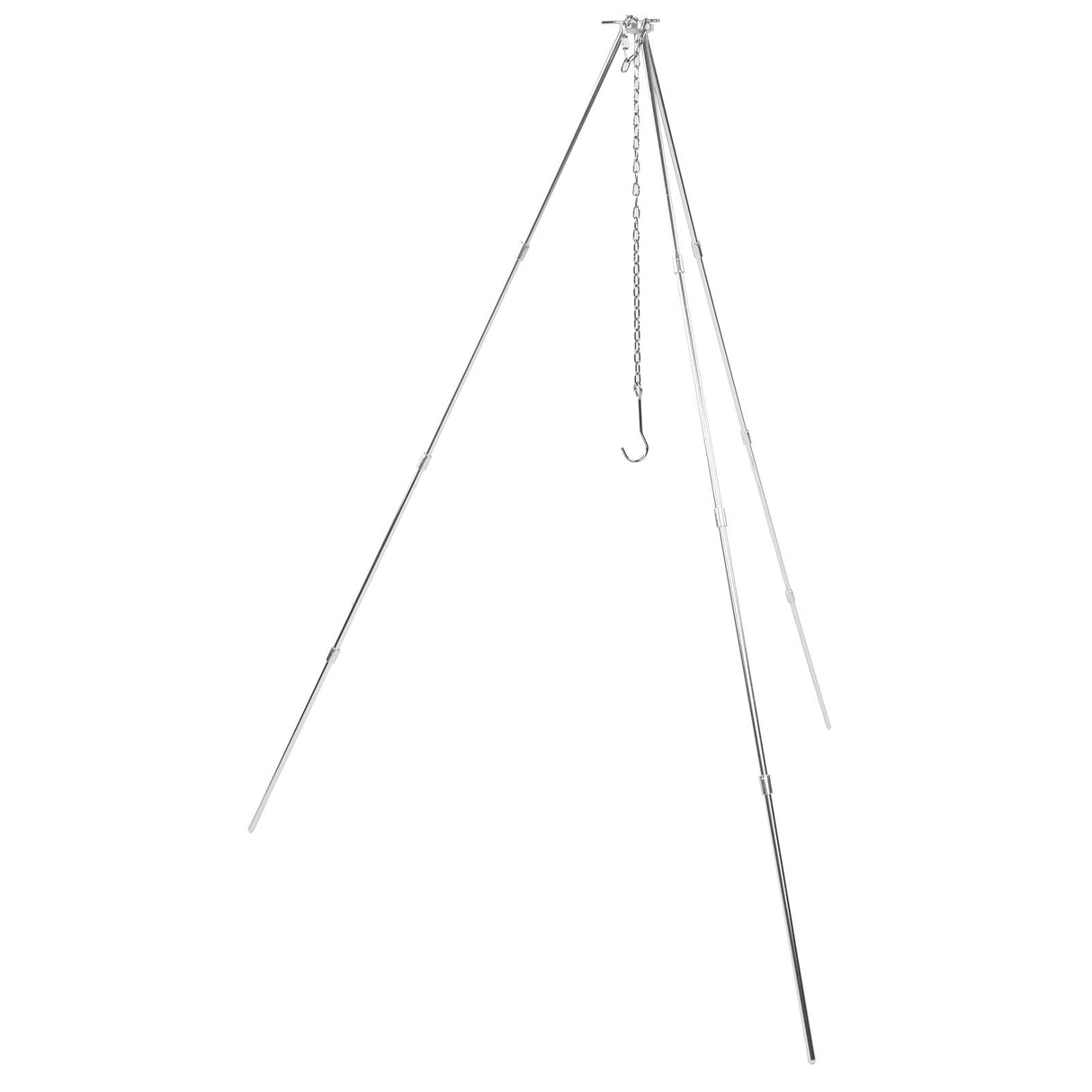 4 Section Campfire Tripod Portable Aluminum Alloy Hanging Pot Tripod for Outdoor