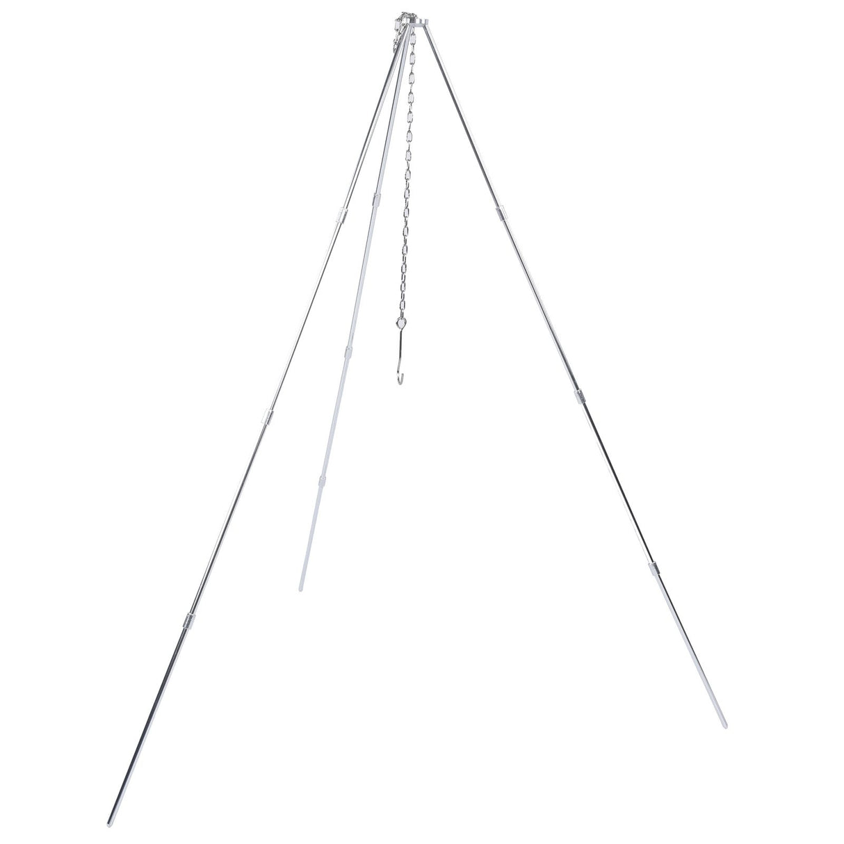 4 Section Campfire Tripod Portable Aluminum Alloy Hanging Pot Tripod for Outdoor