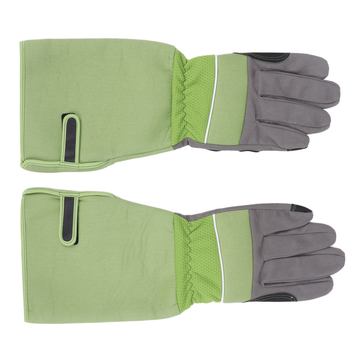1Pair Garden Work Gloves Cut Resistent Stabproof Puncture Proof Pruning Gloves with Forearm Protection Green