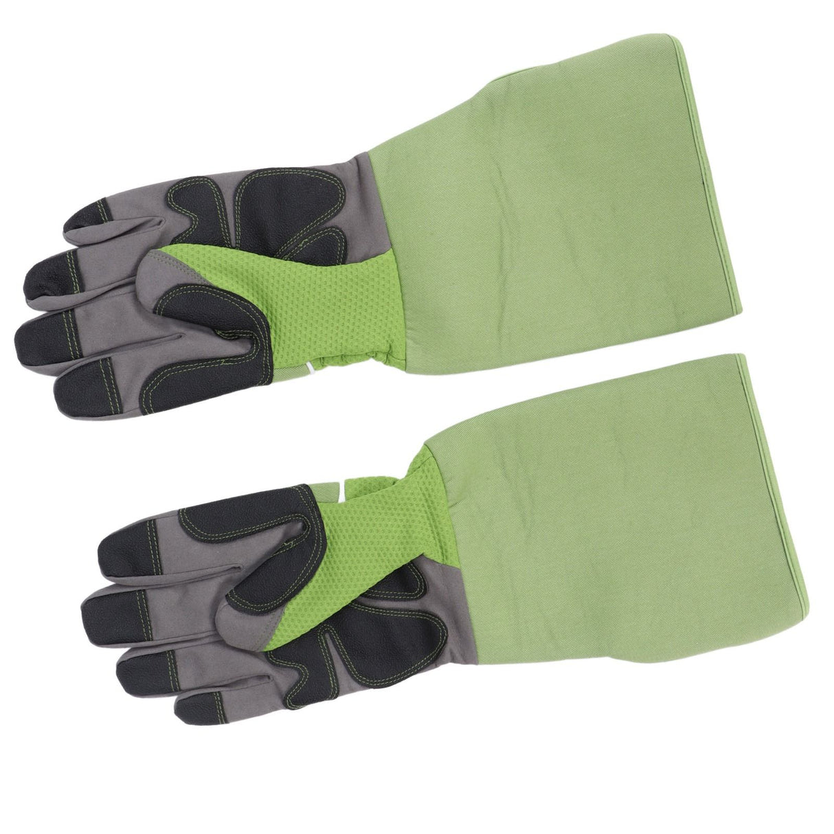 1Pair Garden Work Gloves Cut Resistent Stabproof Puncture Proof Pruning Gloves with Forearm Protection Green