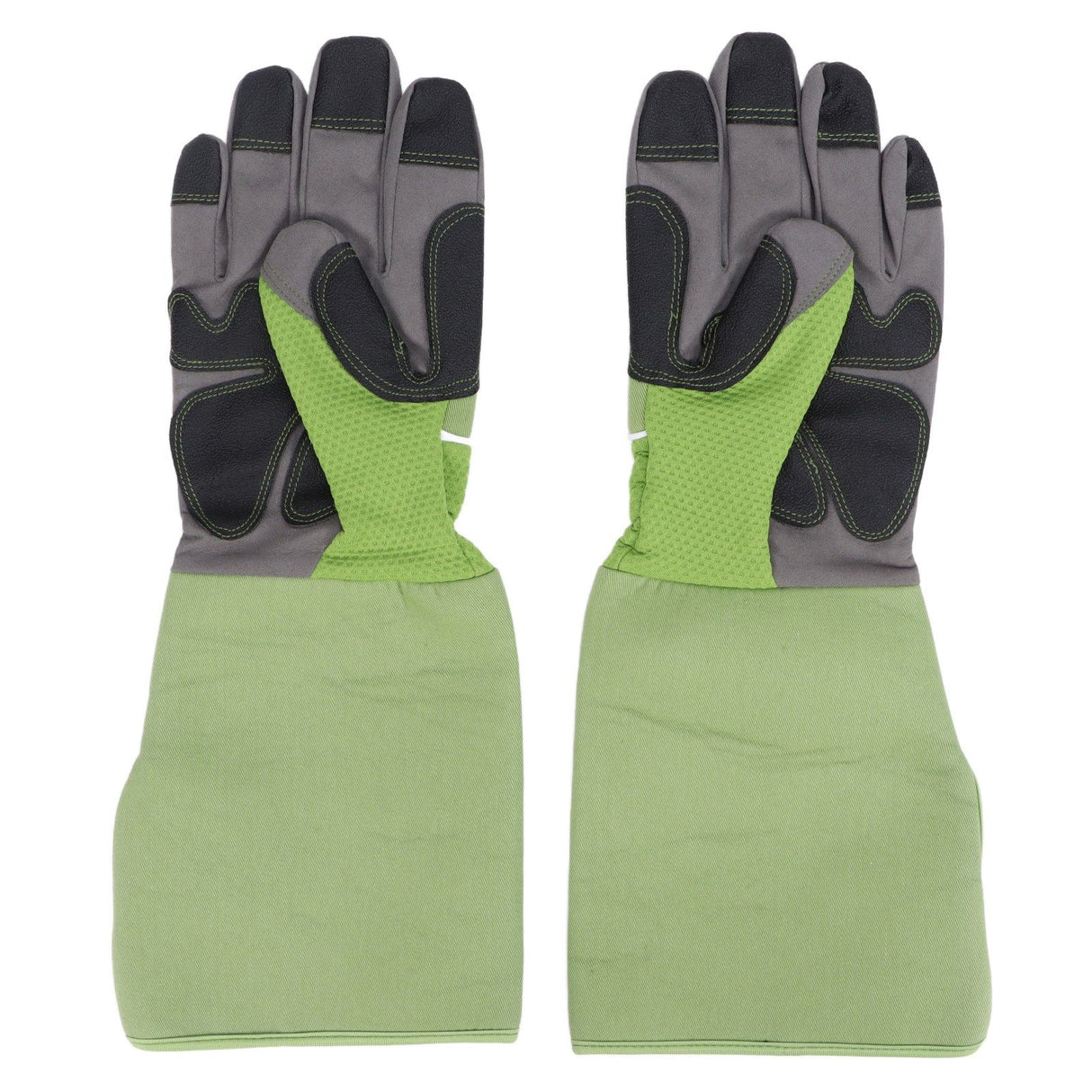 1Pair Garden Work Gloves Cut Resistent Stabproof Puncture Proof Pruning Gloves with Forearm Protection Green