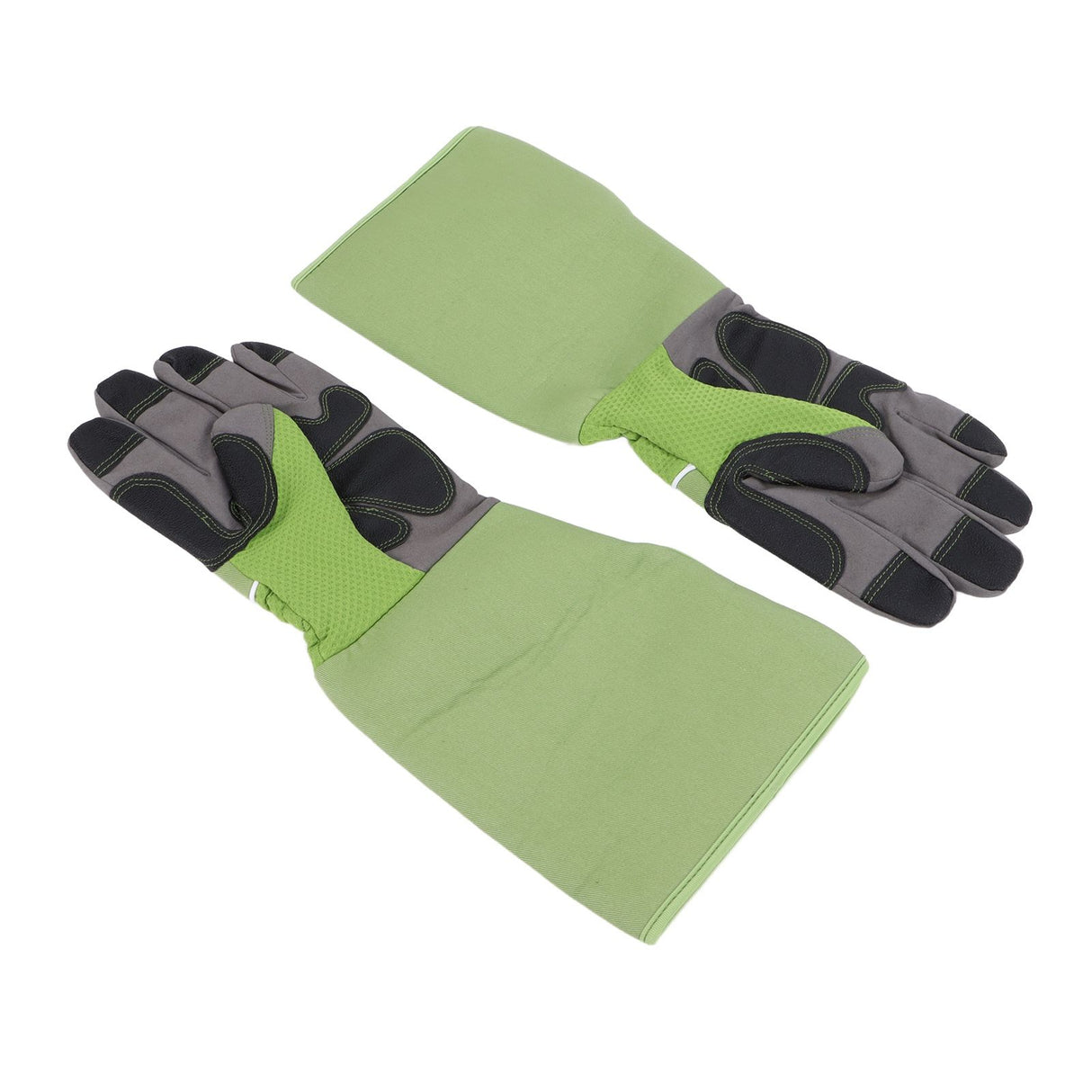 1Pair Garden Work Gloves Cut Resistent Stabproof Puncture Proof Pruning Gloves with Forearm Protection Green