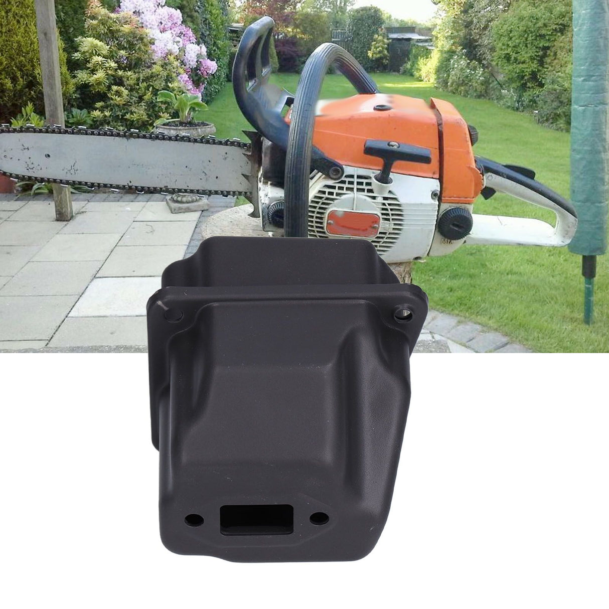 Silencer Muffler Gasket with Screw for Chainsaw 024 026 MS240 MS260 Gardening Accessory