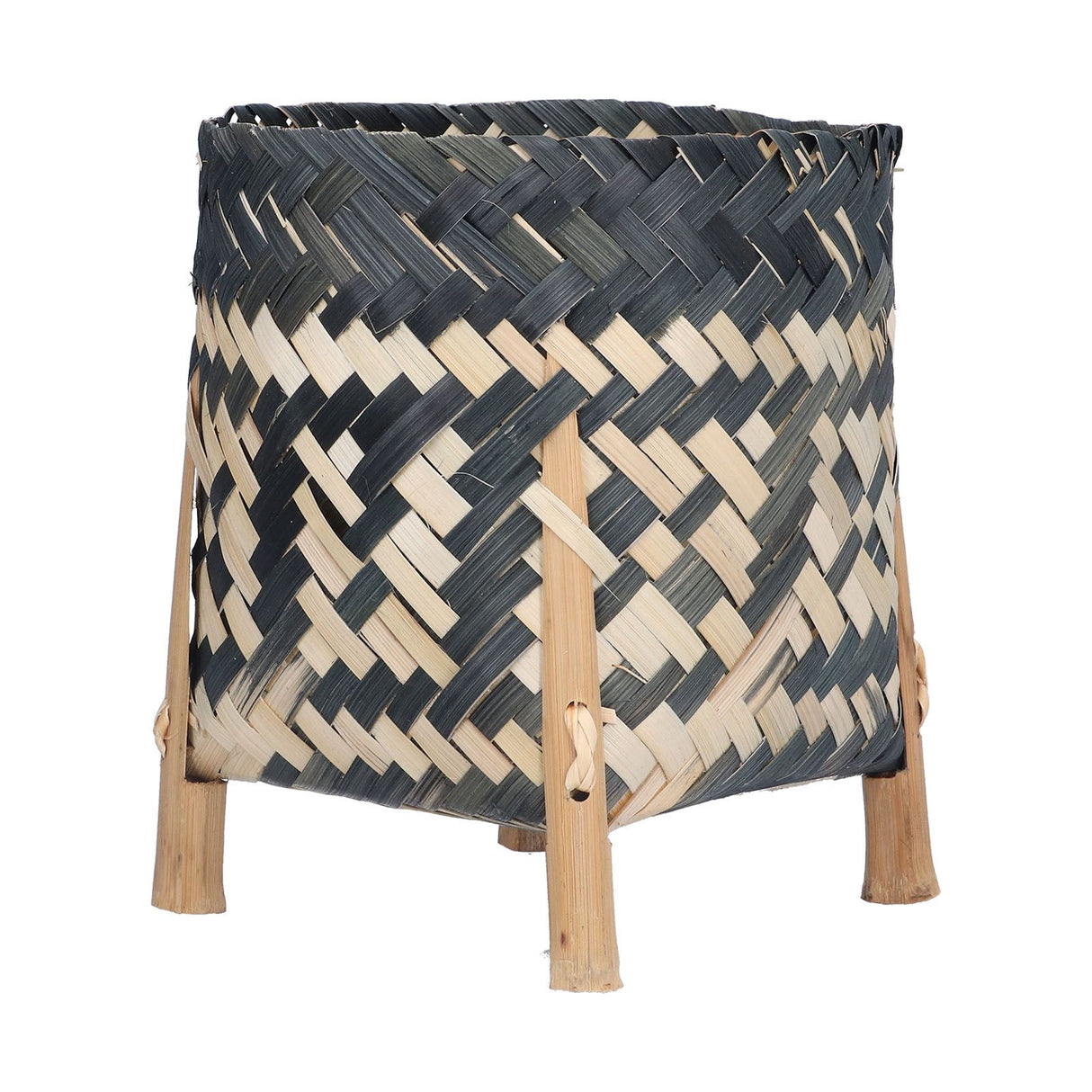 Handwoven Basket Northern Europe Style Bamboo Weaving Plant Basket for Home Decoration