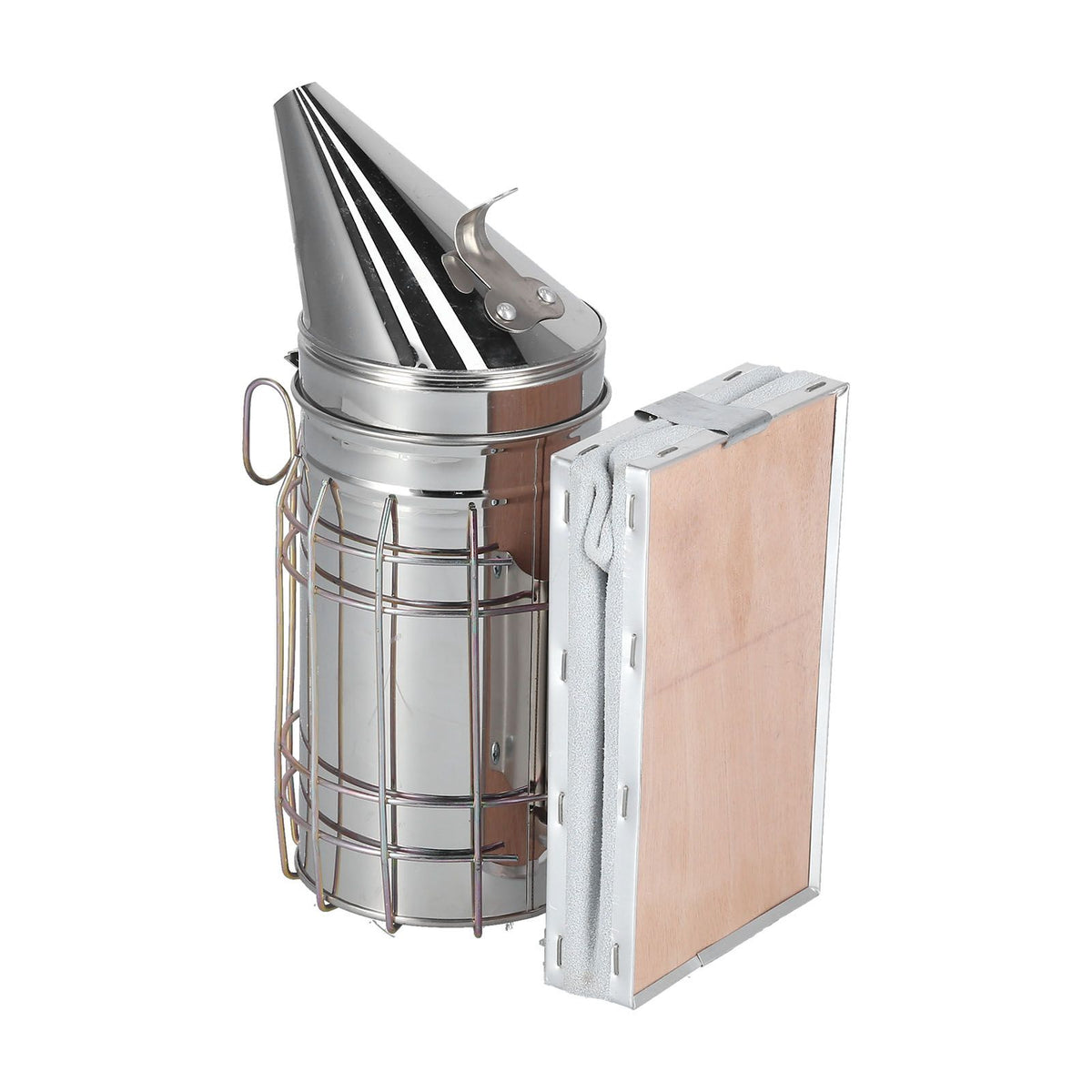 3PCS/Set Beehive Smoker Set Bee Brush Scraper Stainless Steel Smoker Beekeeper Starter Kit for Beekeeping