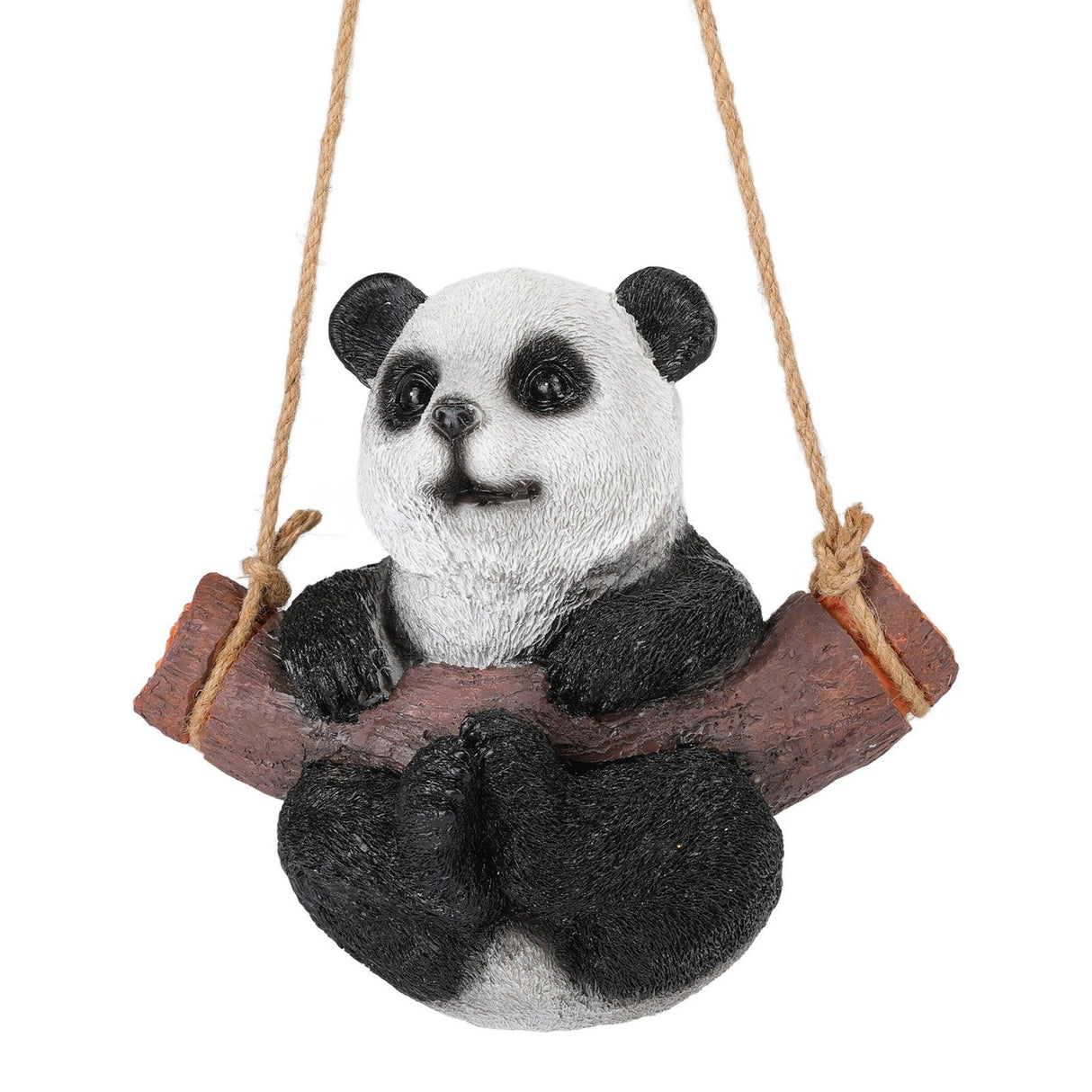 Panda Swing Statue Resin Animal Garden Outdoor Statue for Patio Yard Lawn Home Office