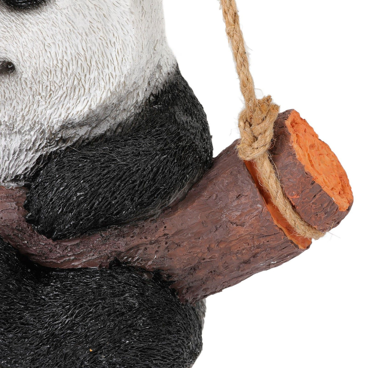 Panda Swing Statue Resin Animal Garden Outdoor Statue for Patio Yard Lawn Home Office