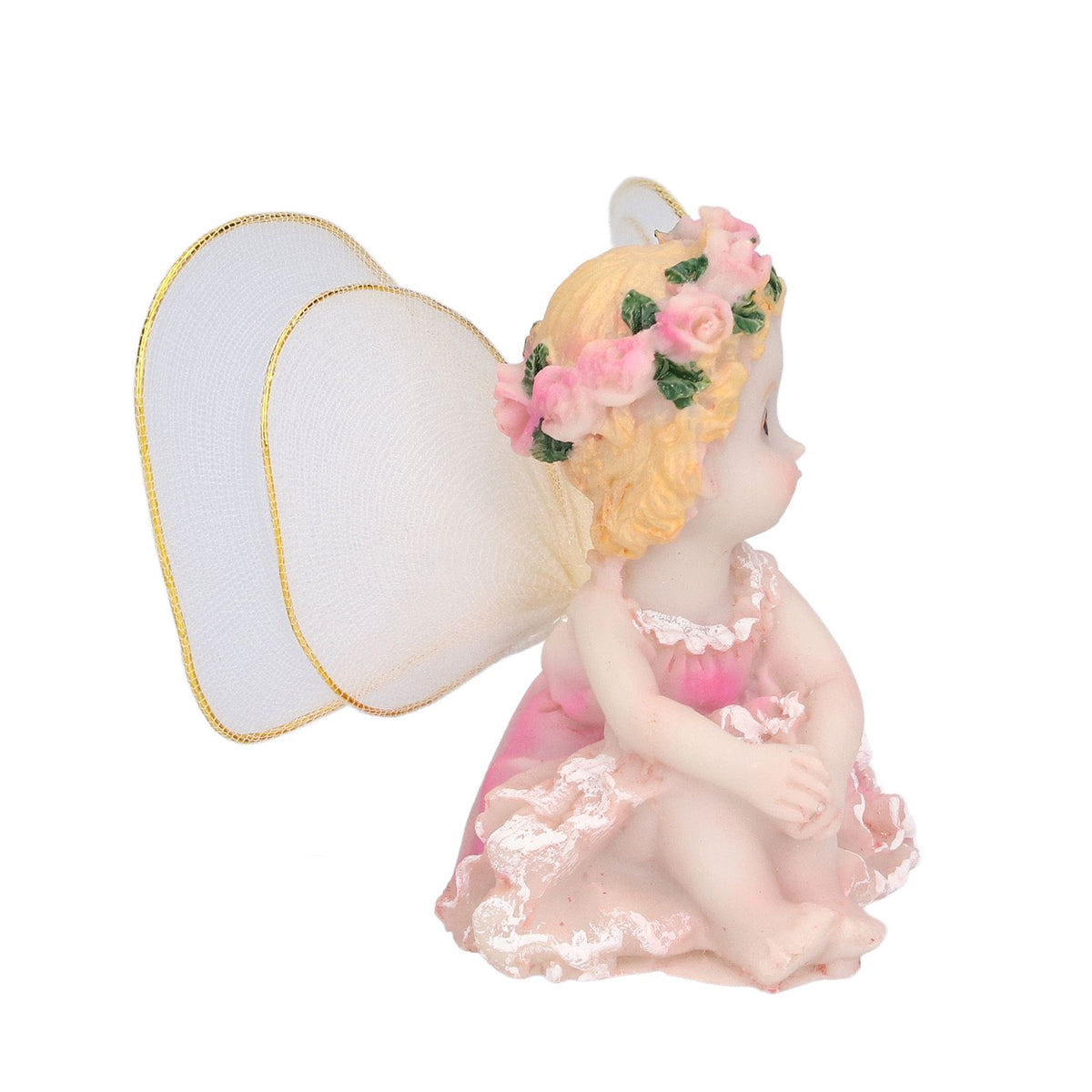 4Pcs Flower Fairies Figurines Garden Home Ornament Fairy Figures Resin Craft Bonsai Decoration