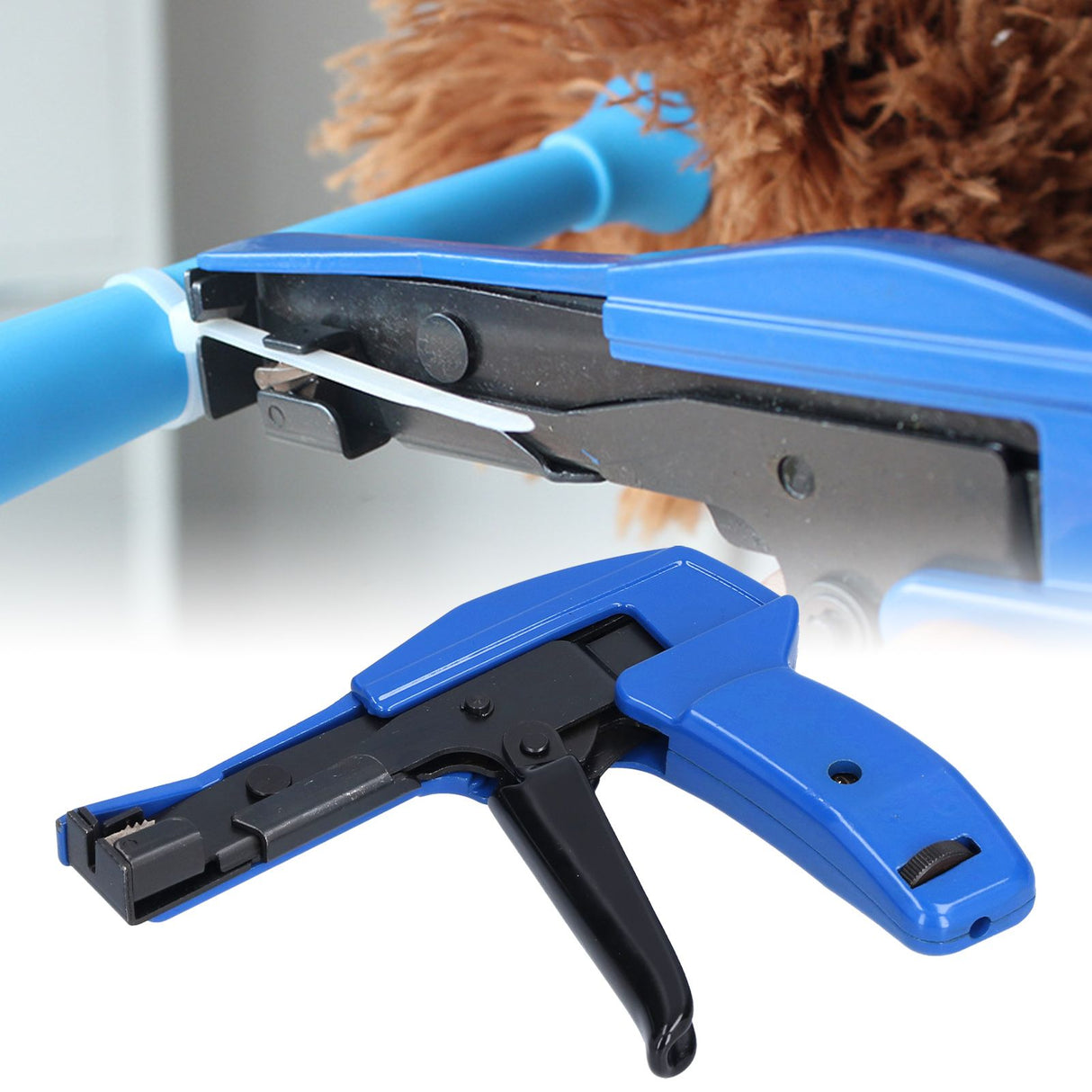 Cable Tie Gun Stainless Steel 2.2‑4.8mm Auto Nylon Cutting Fastening Tool HS‑600A
