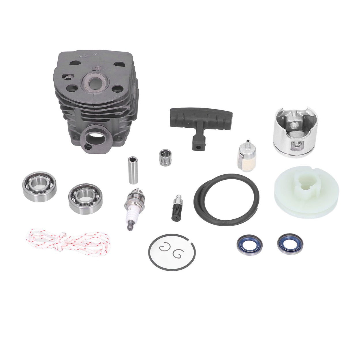 46mm Aluminum Cylinder Piston Spark Plug Bearing Gasket Set Fit for Husqvarna 55 51 Chainsaw