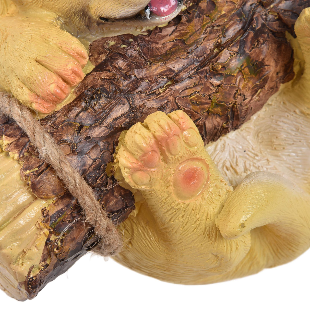 Resin Swinging Puppy Dog Statue Simulation Animal Model Figurine Sculpture Crafts Outdoor Garden Decoration