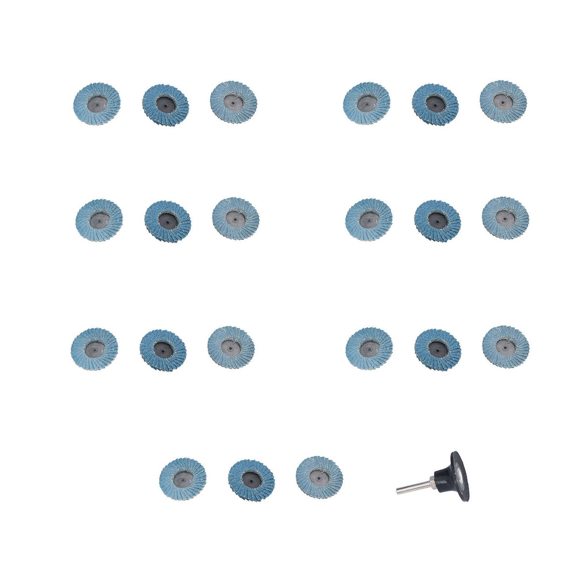 31PCS 2in/5cm Flat Flap Disc 40/60/80 Grits Blue Zirconia Alumina for Grinding Blending Sanding