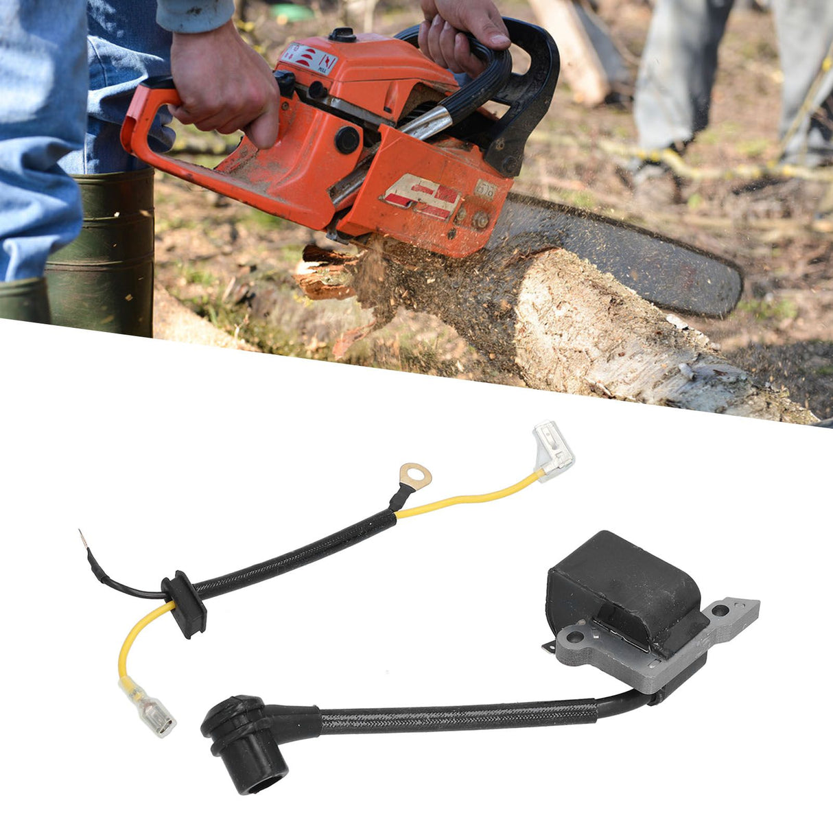 Ignition Coil Chainsaw Ignition Coil with Wire for JONSERED Chainsaw 30039143 545199901 545063901 530039239