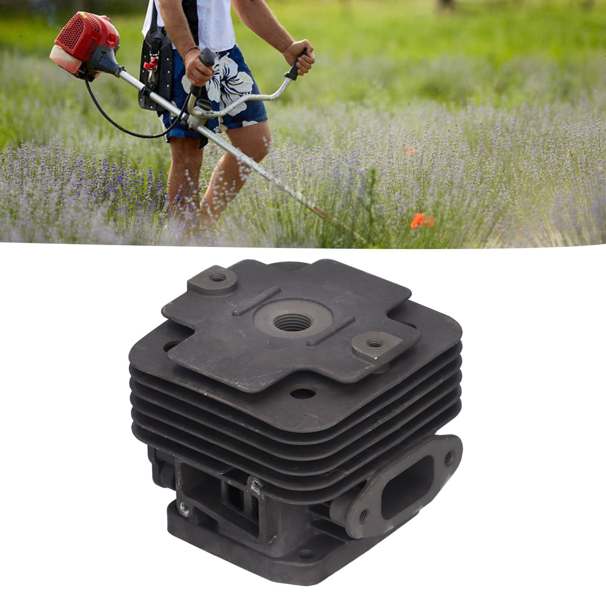 44mm Cylinder Piston Kit Wear Resistant Garden Brush Cutter Cylinder Piston Assembly for TJ53E TJ53