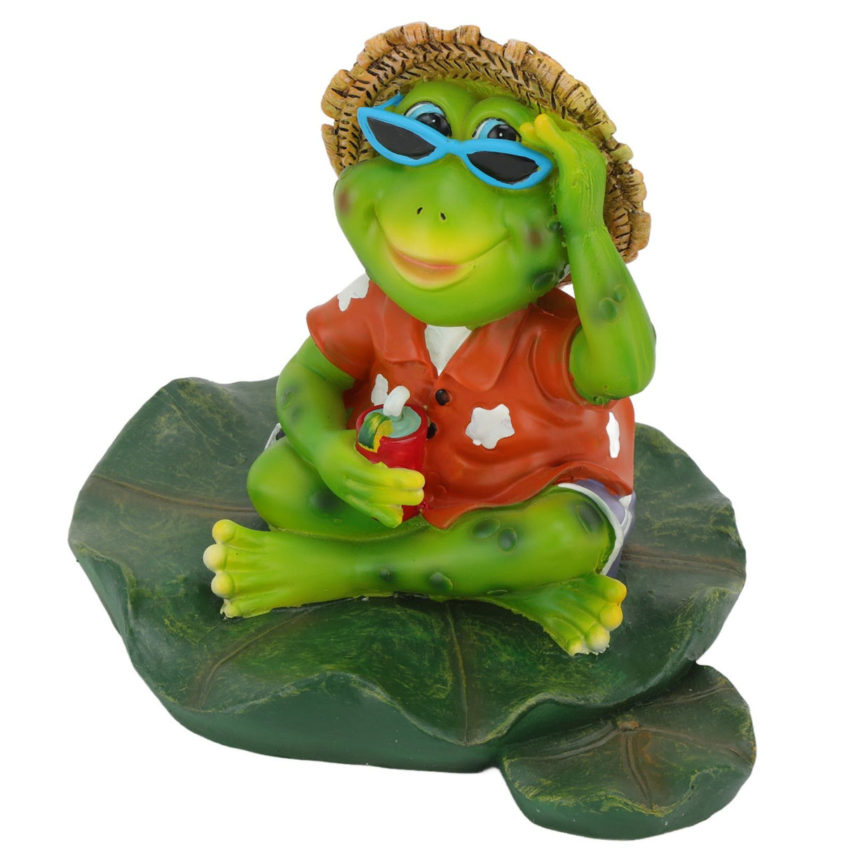 Floating Frog Statue Cute Resin Frog Sculpture Garden Ornament for Outdoor Pond Decoration