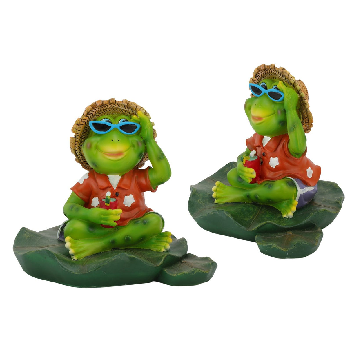 Floating Frog Statue Cute Resin Frog Sculpture Garden Ornament for Outdoor Pond Decoration